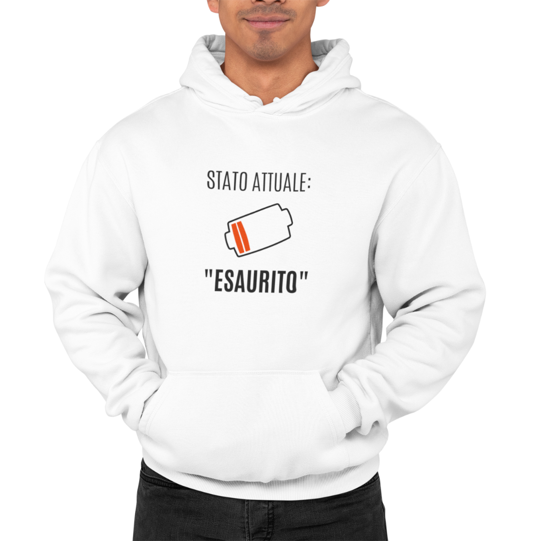 Felpa con Cappuccio Uomo "Stato attuale: ESAURITO"
