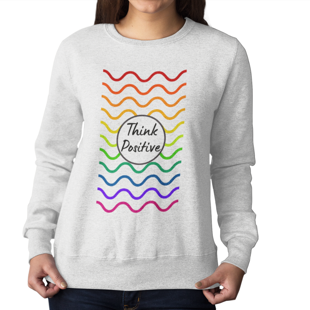 Felpa Girocollo Donna "Think positive"