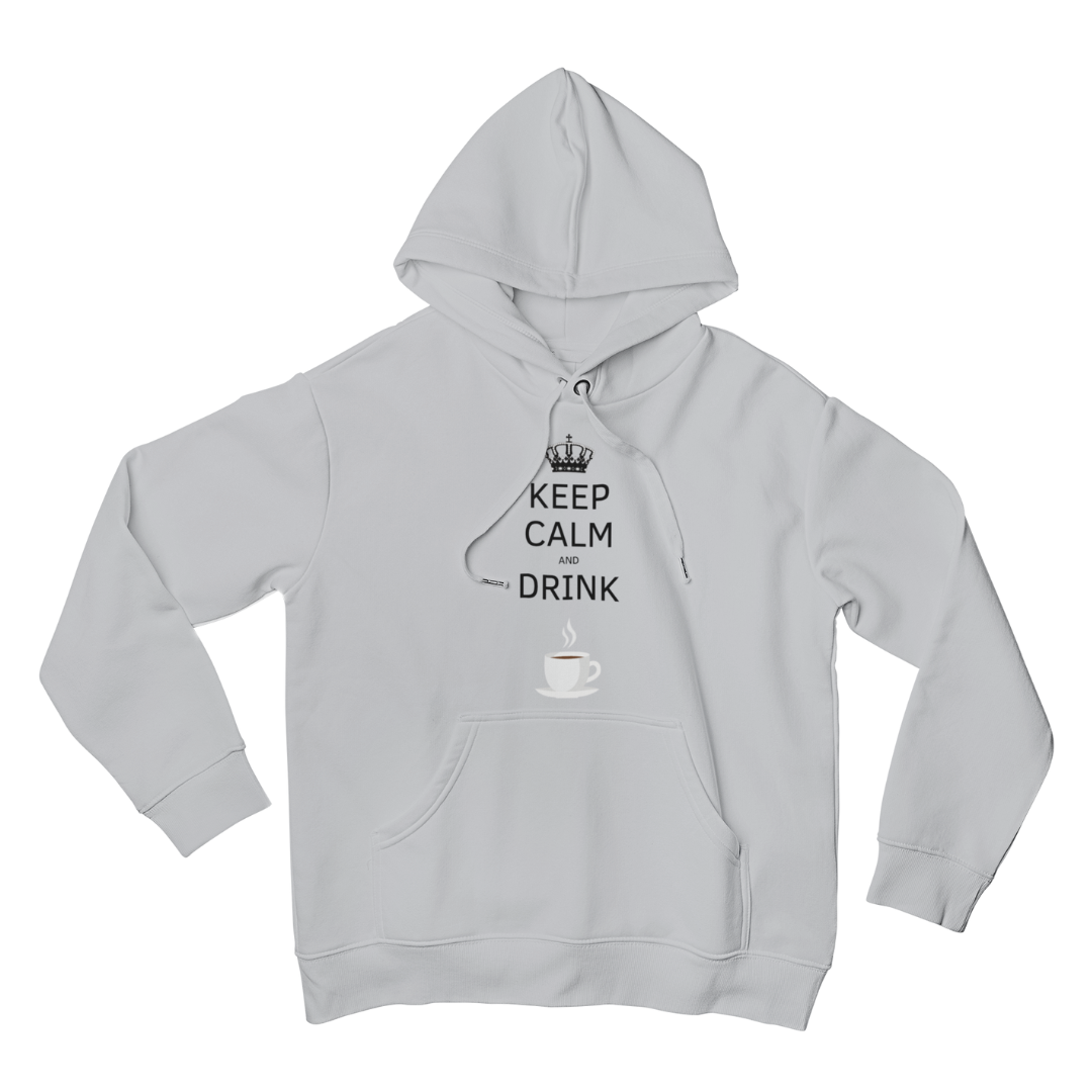 Felpa con Cappuccio Uomo "Keep calm and drink coffee"