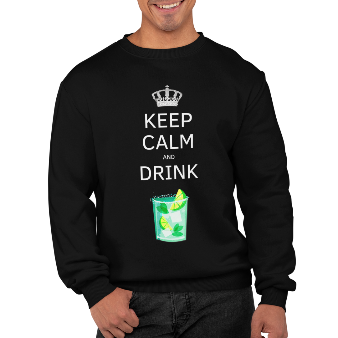 Felpa Girocollo Uomo "Keep calm and drink mojito"