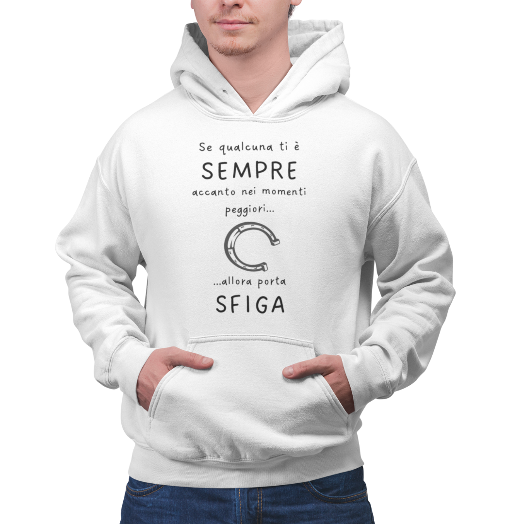 Felpa con Cappuccio Uomo "Se qualcuna ti è sempre accanto"