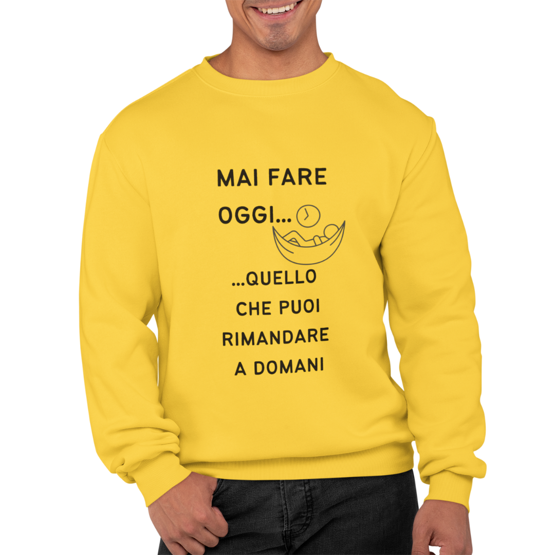 Felpa Girocollo Uomo "Non fare oggi.."