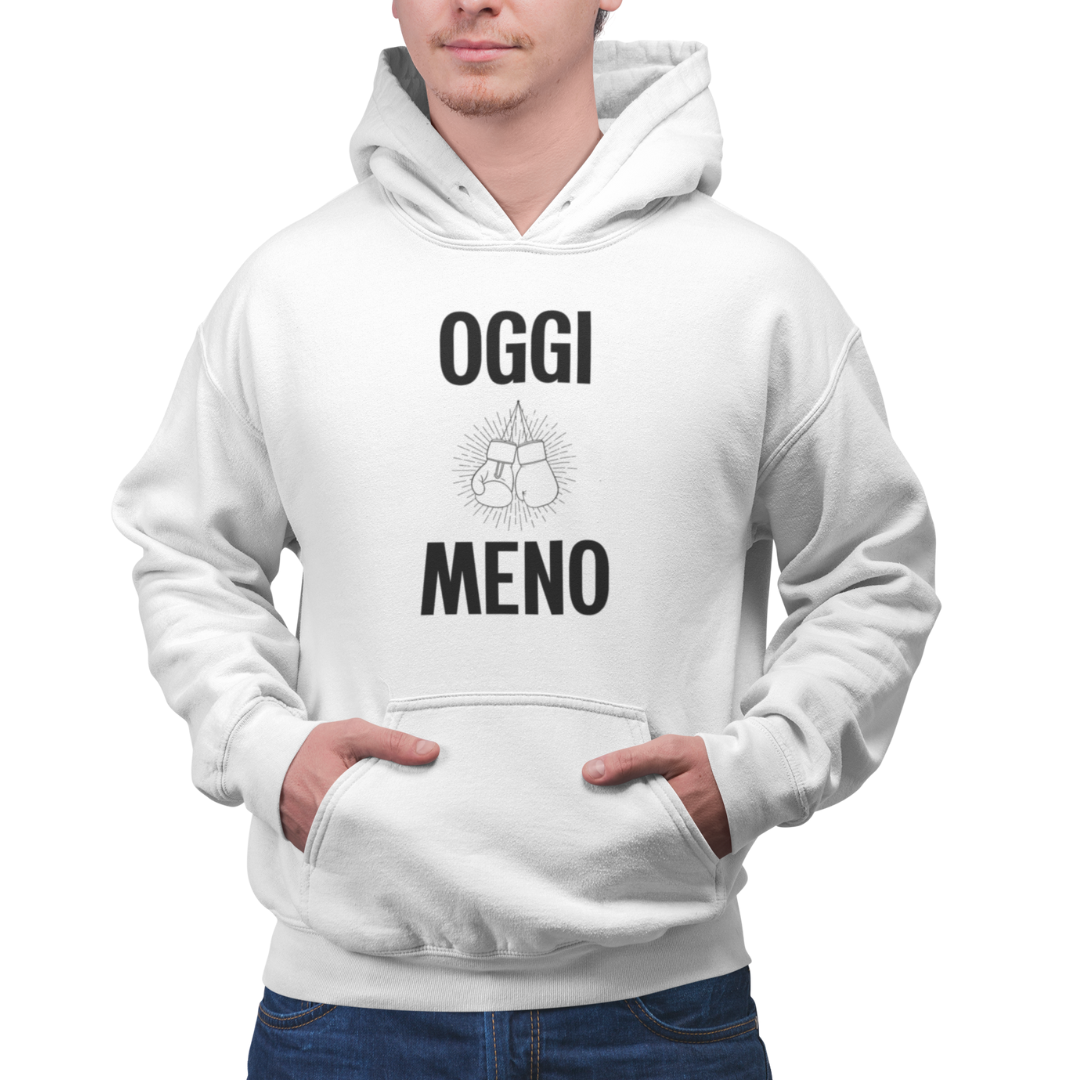 Felpa con Cappuccio Uomo "Oggi meno"