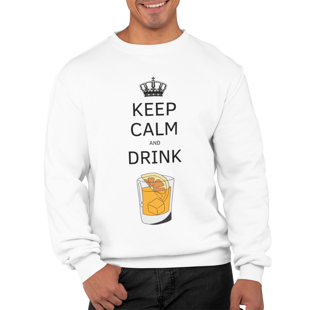 Felpa Girocollo Uomo "Keep calm and drink spritz"