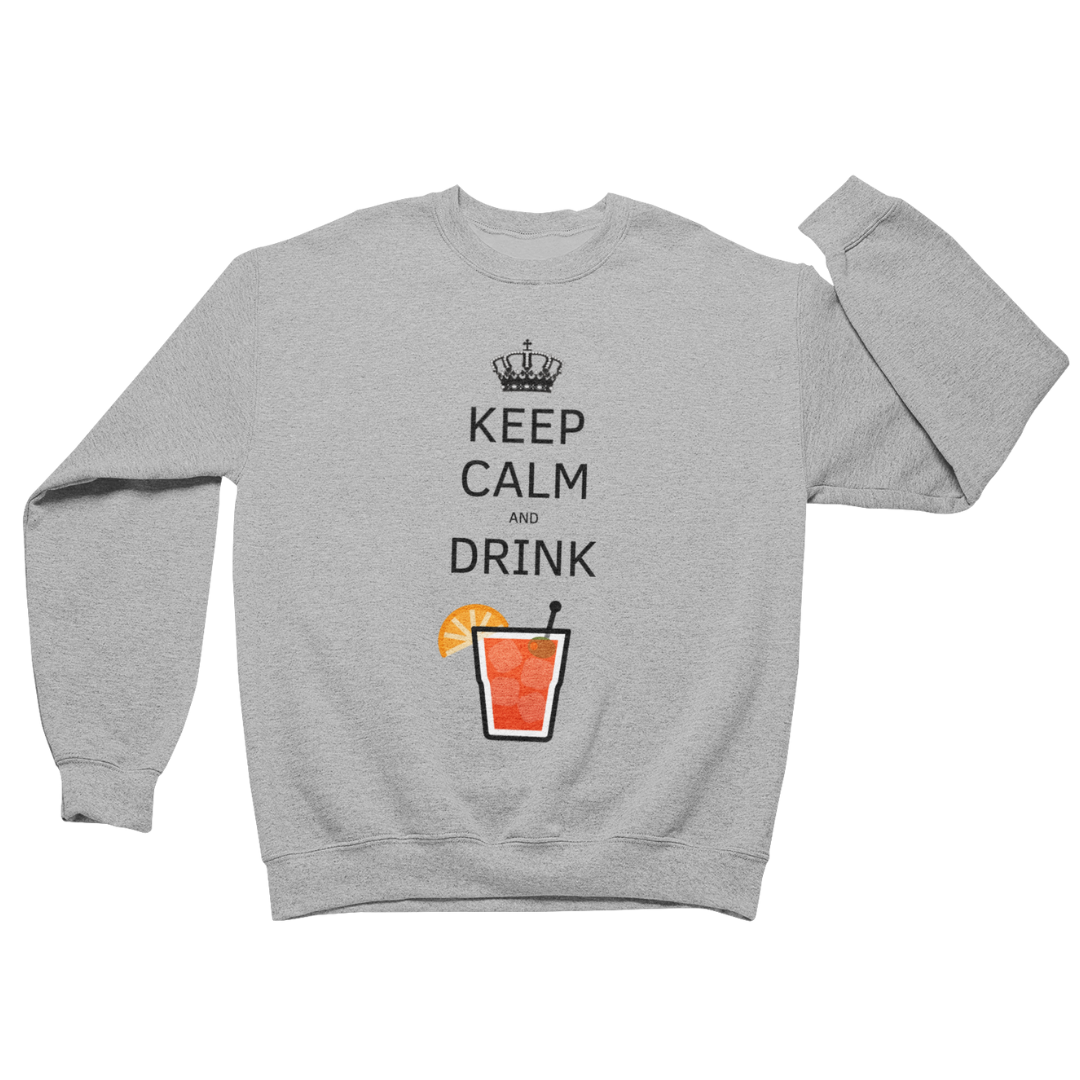 Felpa Girocollo Uomo "Keep calm and drink spritz"