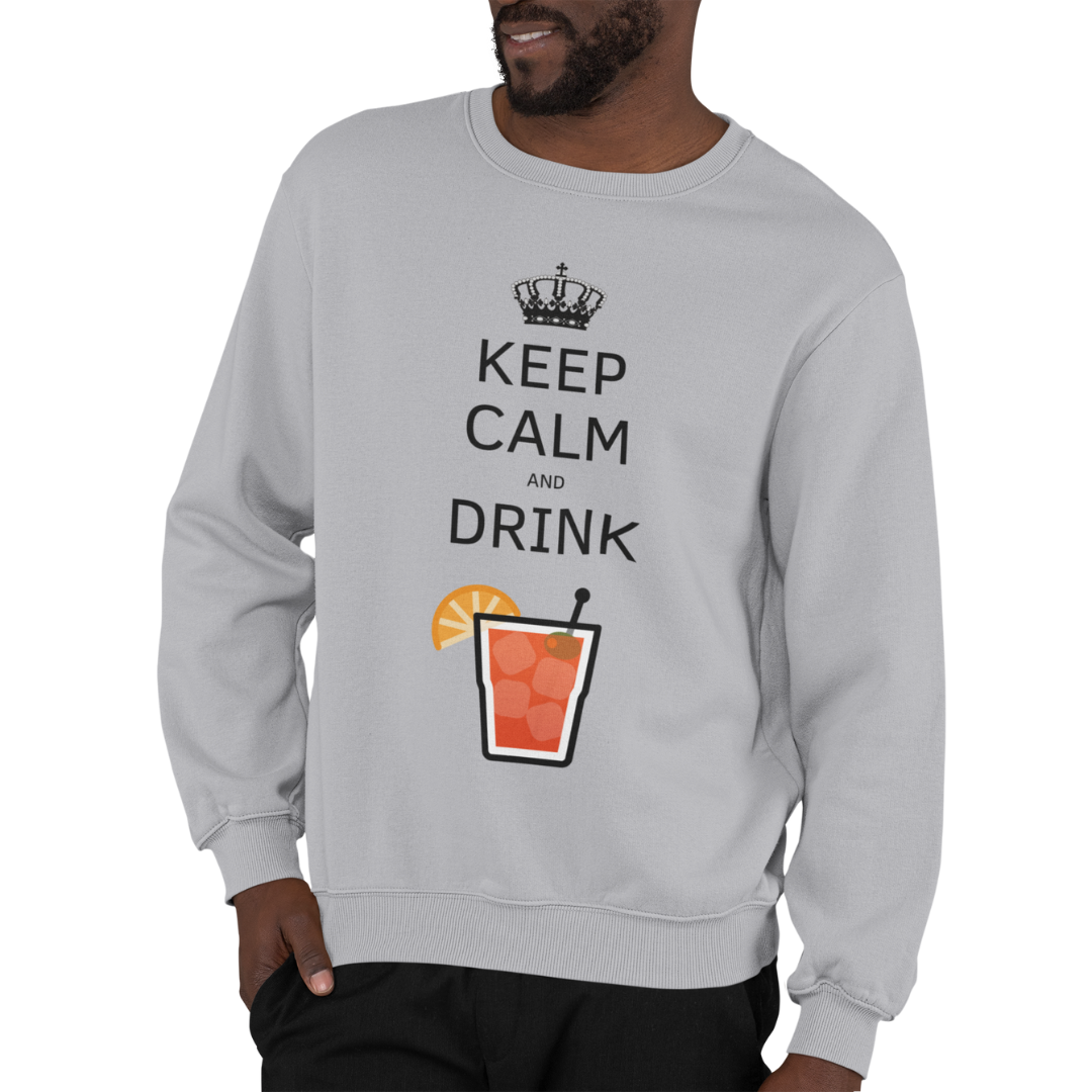 Felpa Girocollo Uomo "Keep calm and drink spritz"