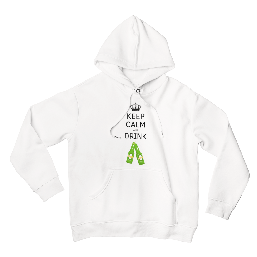 Felpa con Cappuccio Uomo "Keep calm and drink beer"