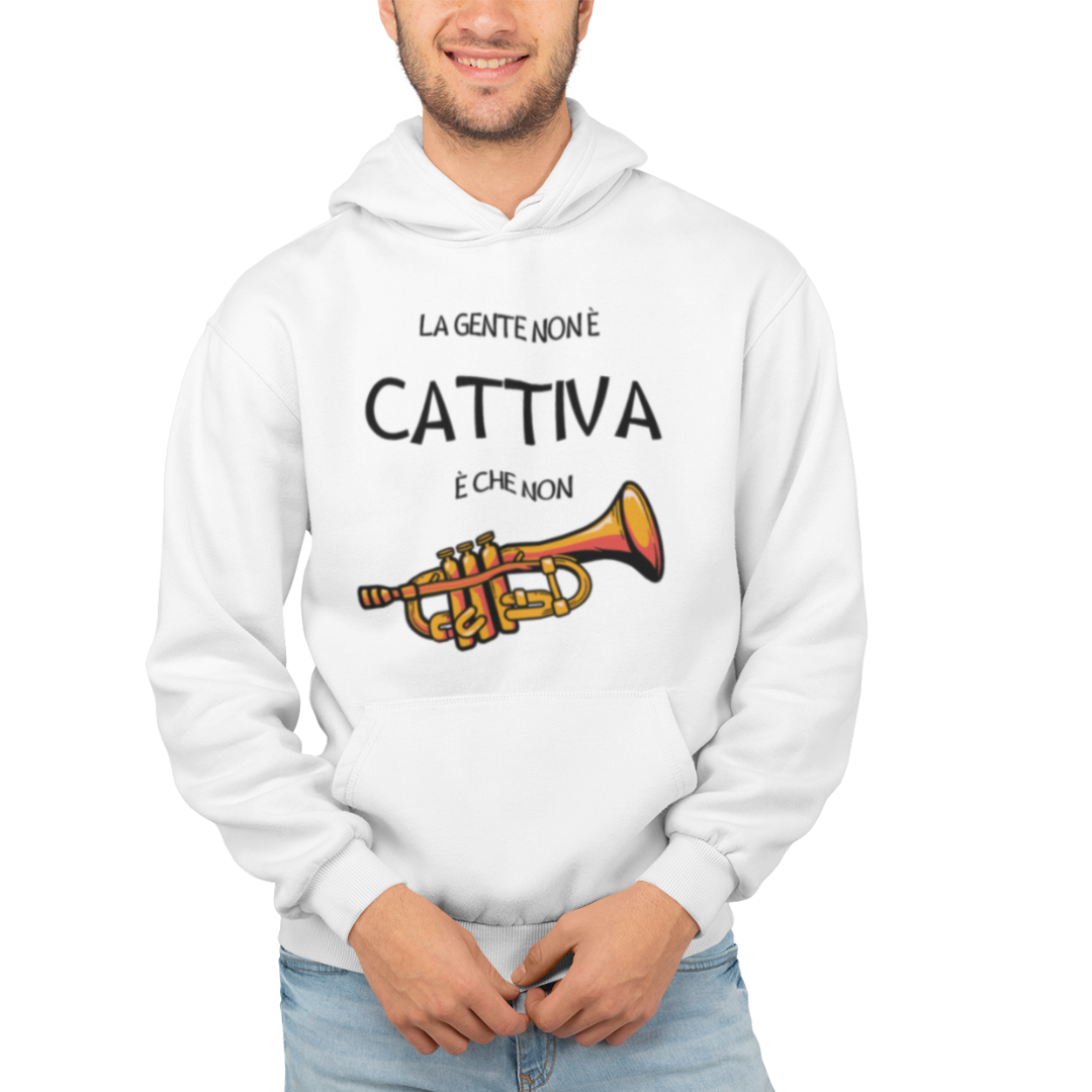 Felpa con Cappuccio Uomo "La gente non è cattiva"