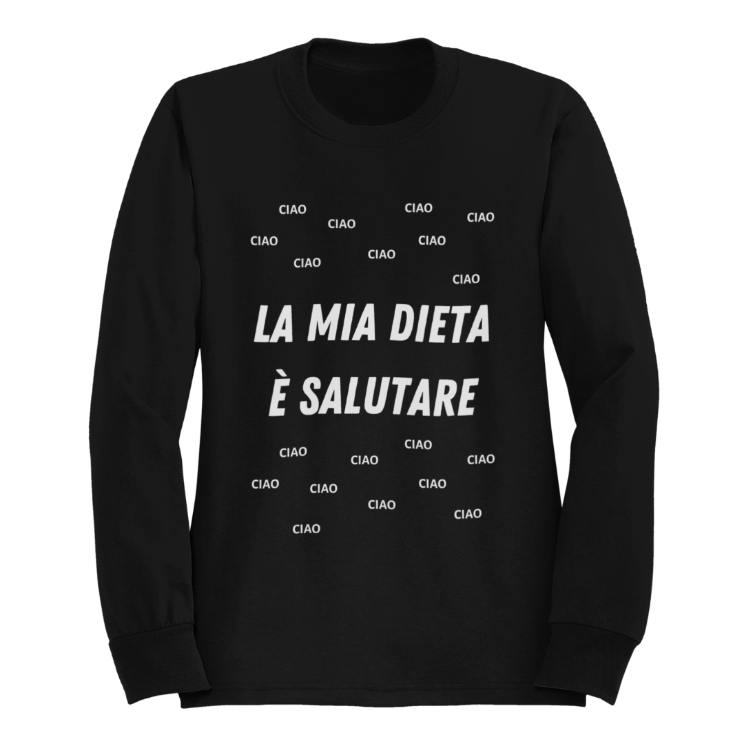 Felpa Girocollo Donna "La mia dieta è salutare"
