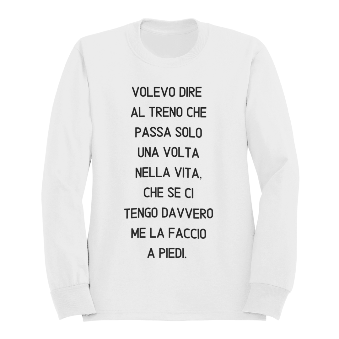 Felpa Girocollo Donna "Volevo dire al treno che passa"