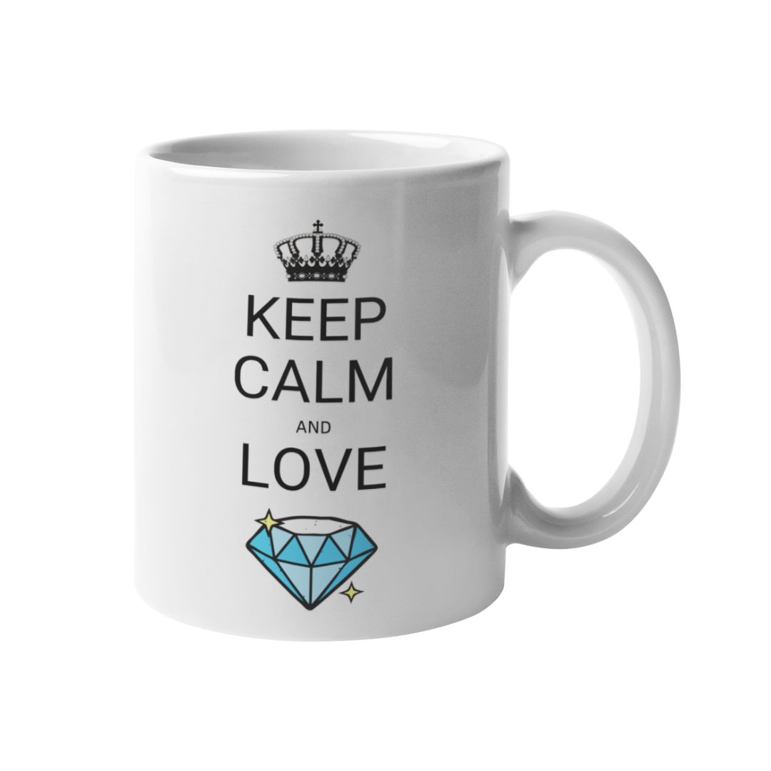 Tazza "Keep calm and love diamonds"