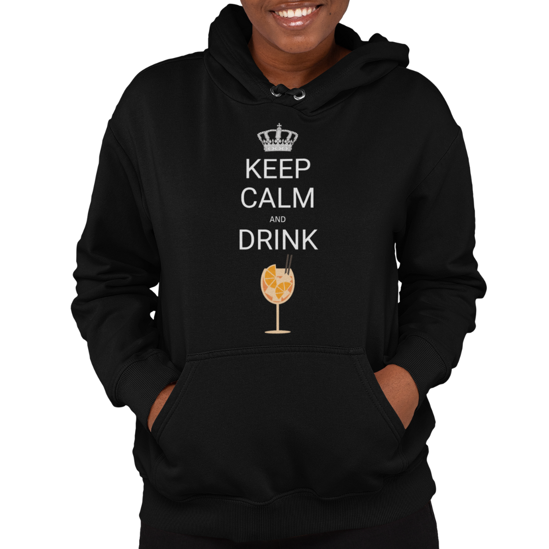 Felpa con Cappuccio Donna "Keep calm and drink spritz"