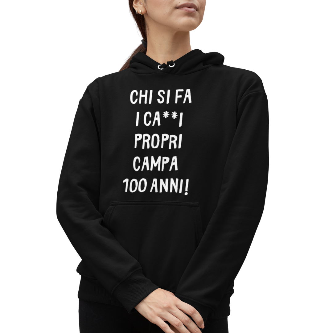 Felpa con Cappuccio Donna "Chi si fa i ca**i propri"