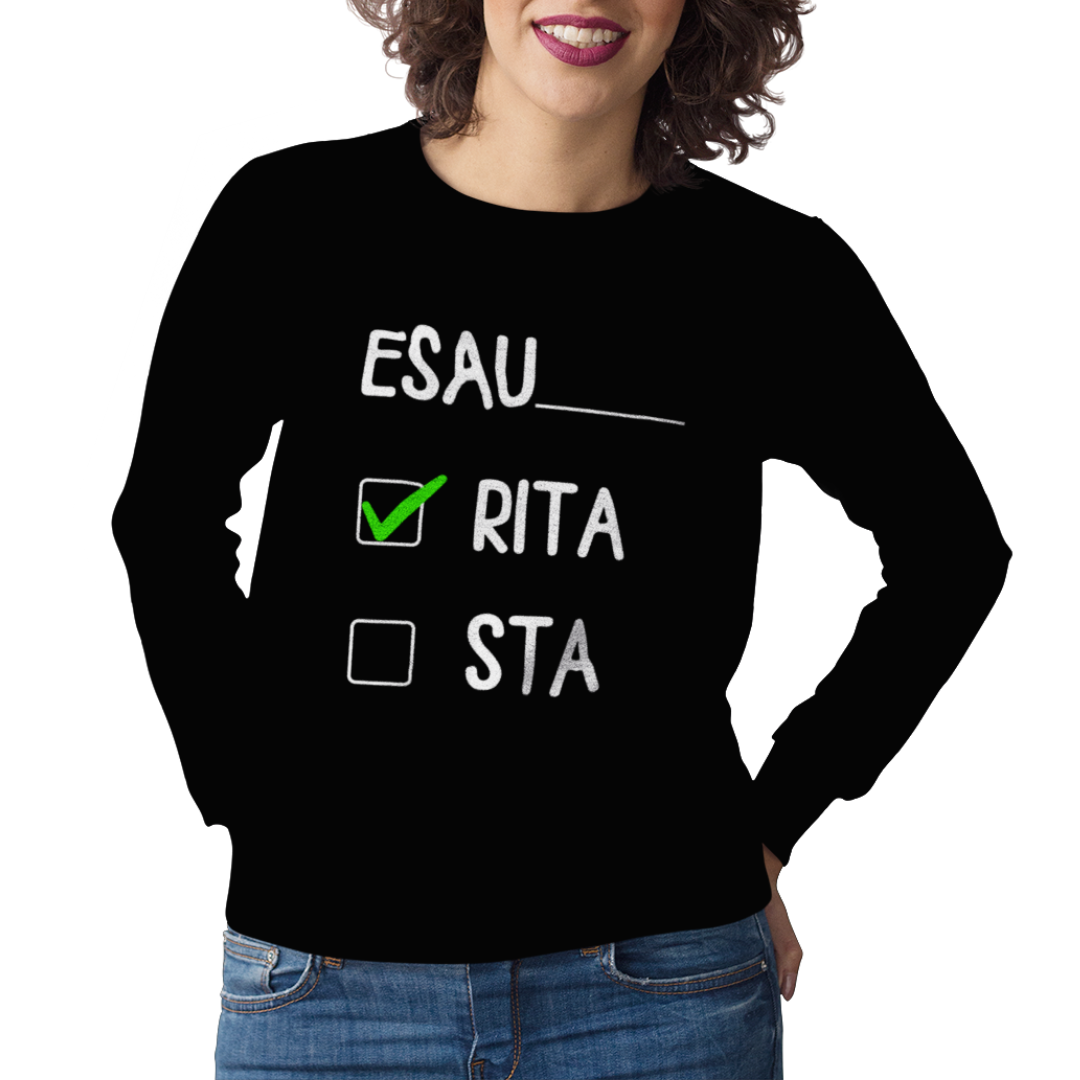 Felpa Girocollo Donna "Esau..rita/sta"
