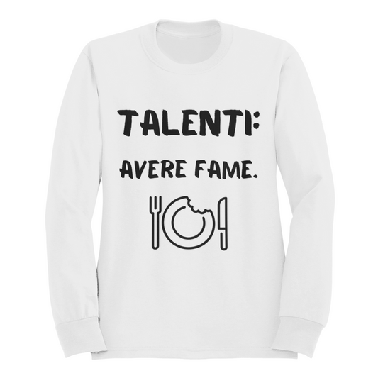 Felpa Girocollo Donna "Talenti: avere fame"