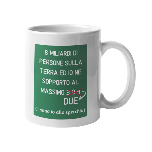 Tazza "8 miliardi di persone sulla terra"