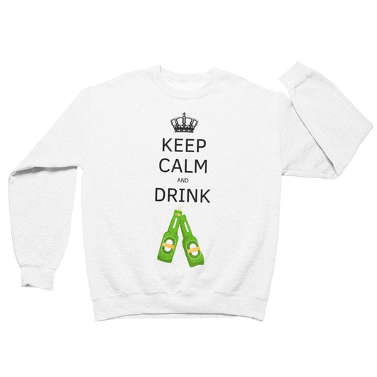 Felpa Girocollo Uomo "Keep calm and drink beer"