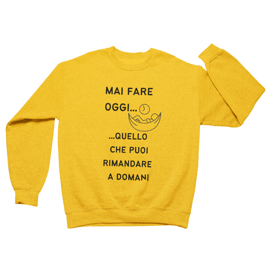 Felpa Girocollo Uomo "Non fare oggi.."