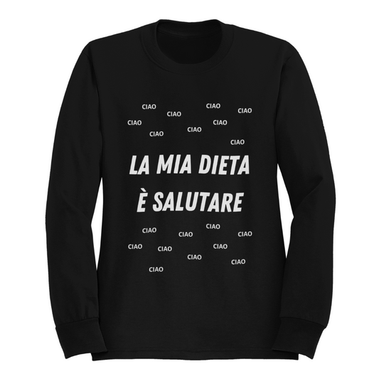Felpa Girocollo Donna "La mia dieta è salutare"