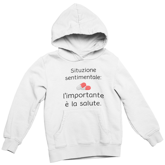 Felpa con Cappuccio Donna "Situazione sentimentale"