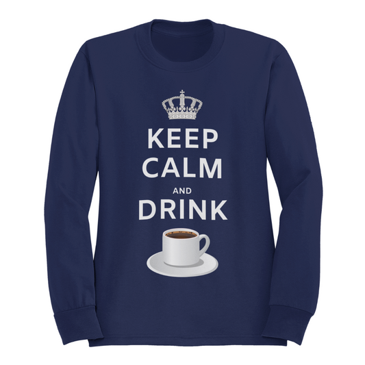 Felpa Girocollo Donna "Keep calm and drink coffee"