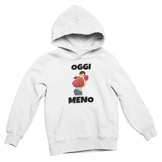 Felpa con Cappuccio Donna "Oggi meno"