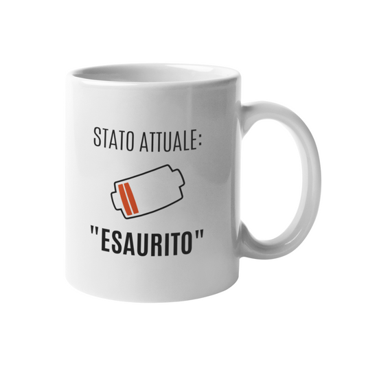 Tazza "Stato attuale: ESAURITO"