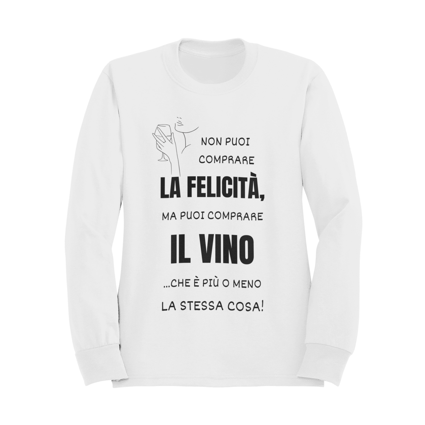 Felpa Girocollo Donna "Non puoi comprare la felicità"