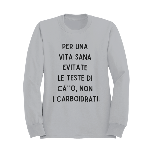 Felpa Girocollo Donna "Per una vita sana evitate"