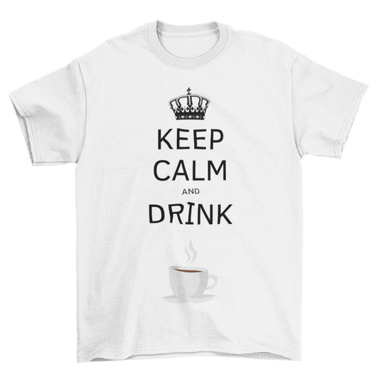 Maglietta Uomo "Keep calm and drik coffee"